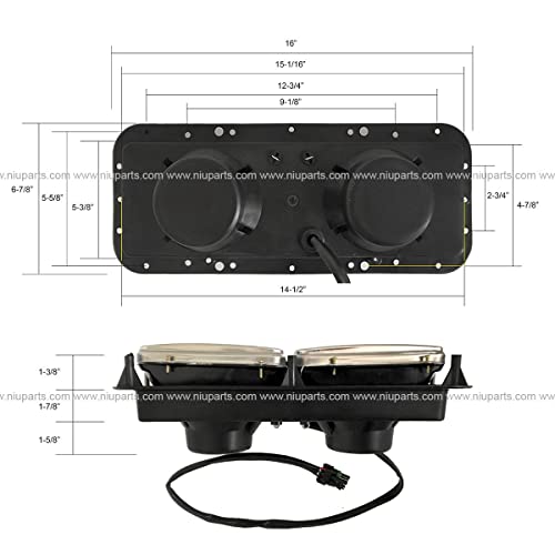 Headlight Housing Base With 3 Pin Female Connector - Driver And Passenger Side (Fit: Kenworth T400 T600 T800 W900 K100 C500. Peterbilt 378 379. Western Star 4900 , Freightliner Fld Classic Xl) #TOP4
