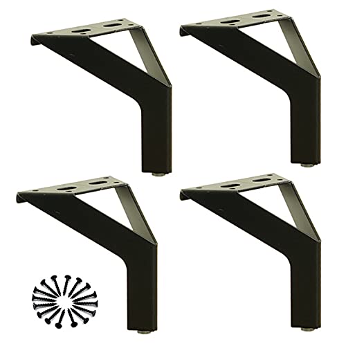 Pieds de table en acier robuste Feng Shui lot de 4 pieds de rechange métalliques