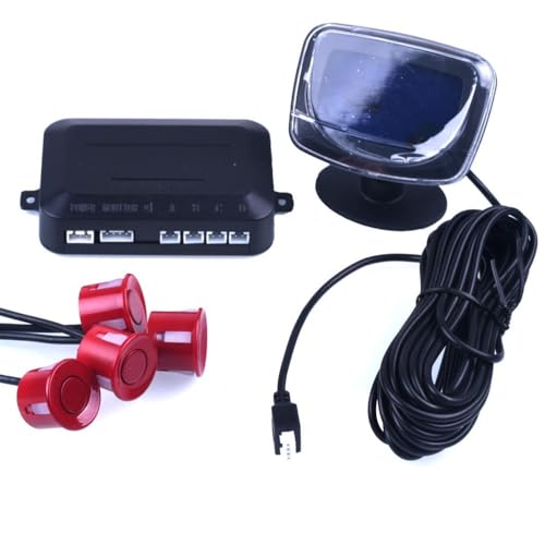 Radar inverso Sensori di Parcheggio 4 Accessori Elettronica Auto Resistente alle intemperie Posteriore Vista Anteriore Reverse Backup Radar Kit Display Monitor Parcheggio Auto Reverse Radar (G)