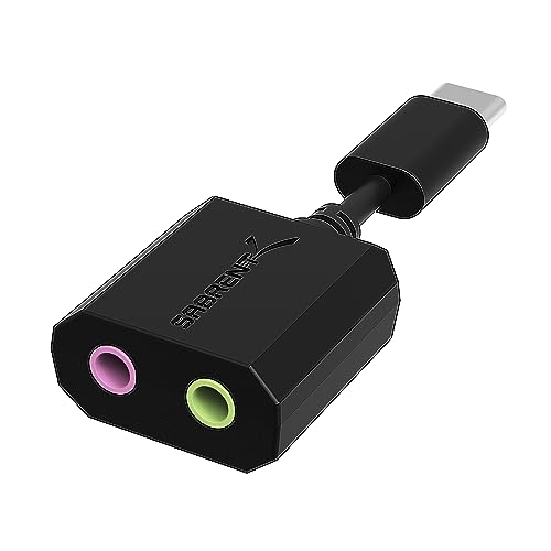 SABRENT Scheda Audio USB Type C Esterna, Adattatore Audio USB Tipo C a Jack 3,5mm per Cuffie...