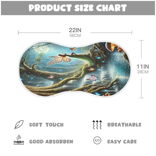 Fairy Blue Baby Burp Cloths Muslin Burp Cloths Soft Burp Cloth Burp Rags Cotton Burp Clothes Absorbent for Newborn Girl Unisex Boy 1 Pack 22x11 Inches2