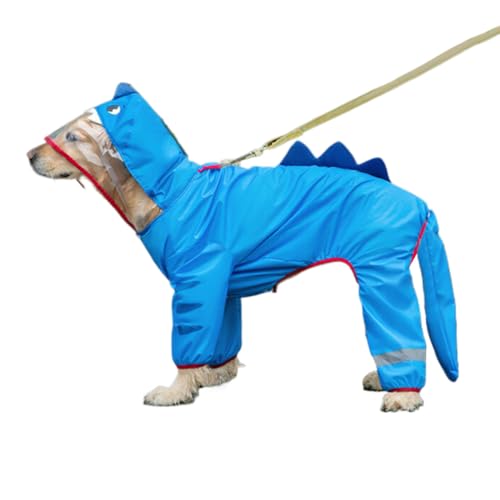 犬用レインコート ペットレインコート カッパ 犬服 ペット雨具 防水 防風 防塵 着脱簡単 耐久性 速乾 快適 犬 服 通気 ペット用品 軽量 散歩用 梅雨対策 大型犬 中型犬 小型犬 柴犬用 に-ブルー1 3XL