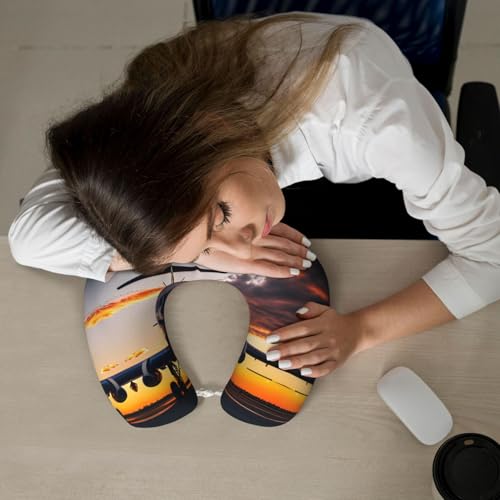 Almohada de Viaje de Espuma Viscoelástica Negra miniatura 7