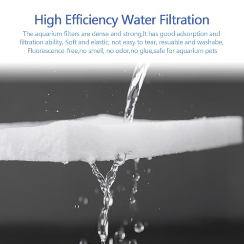 Image of Aquarium Filter Media Floss, 12 inch x 72 inch Cut to Fit Fish Tank Filters for Crystal Clear Water Roll Material Pond Pad Foam for Freshwater, Saltwater, Turtle Tanks, Reef & Koi Ponds