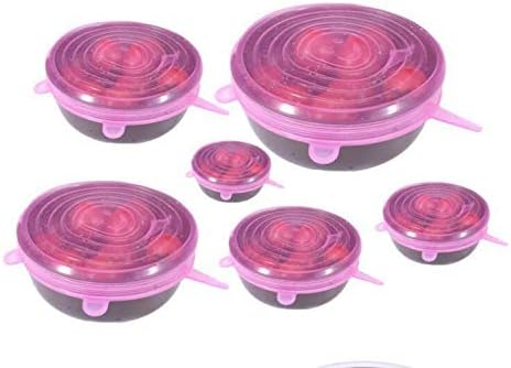 Tapas elásticas de silicona reutilizables Tapa universal Tapa de silicona para alimentos Tapa de recipiente Tapa de olla Cubierta de silicona Sartén