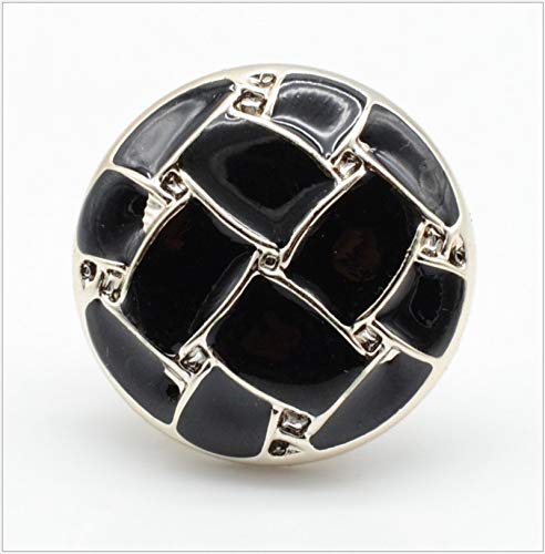 10 botones para abrigo, 18 - 30 mm, color blanco y negro, estilo salvaje, para chaqueta, adornos, para costura, accesorio de ropa, 18 mm, color negro Cover