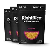 RightRice - Thai Curry (7oz. Pack of 3) - Made from Vegetables - High Protein, Vegan, non GMO,...