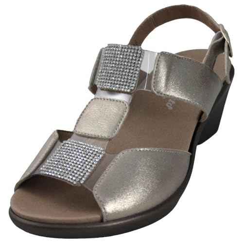Sandales en cuir PIE SANTO pour femme : l'excellence du marron brillant à talon