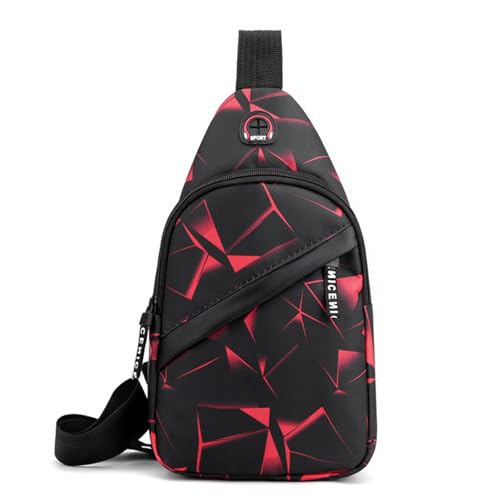 Bolso bandolera pequeño para mujer rojo miniatura 2