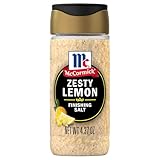 McCormick Finishing Salt, Zesty Lemon, Limited Edition, For Fruit Salad, Fresh Fruit, Dessert, Ice Cream, Lemonade, Grilled Veggies, Lemon Chicken, Seafood, and More, 4.37 oz
