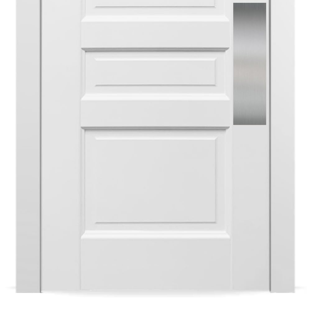 Deck the Door Decor | Door Push Plate - Screw Mount - Multiple Sizes &amp; Finishes (Satin Nickel, 3 x 12)(Pack of 4)