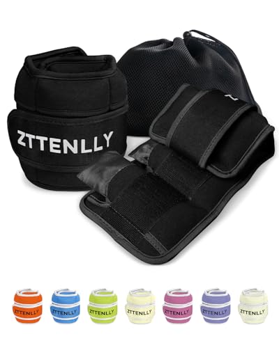ZTTEN Gewichtsmanschetten für Beine & Arme - Verstellbare Knöchel-/Handgelenkgewichte 0.9-4.5kg, Fitnessgewichte für Erwachsene & Kinder, Yoga, Joggen, Gym