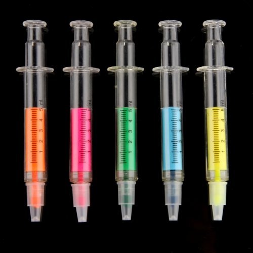 5 evidenziatori marker multicolori per scuola