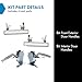 TRQ Inside Interior Outside Exterior Chrome Metal Door Handle Kit Set 4pc