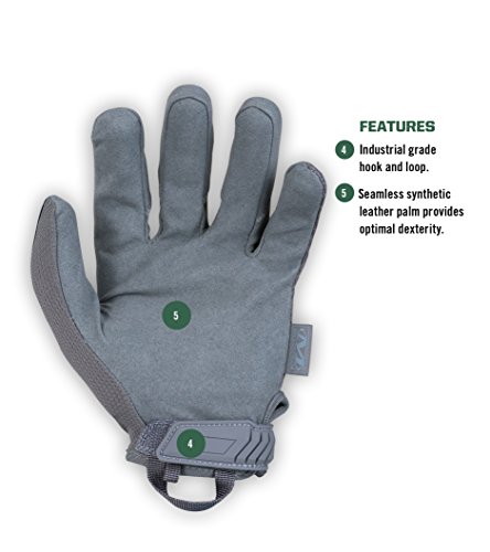 Mechanix Wear: The Original Wolf Grey Tactical Work Gloves (Large, Grey)