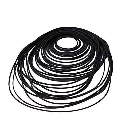Biluer 100pcs Mix Cassette Tape Belt Drive Belt Strap for Turntables Cassette Tape Used in Video Recorders DVD Units
