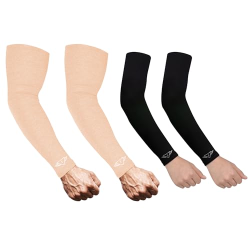 Image of Osmo Fibre Arm Sleeves - SPF 50+ UV Protection, Ultra-Soft Cooling Compression Fabric, Breathable & Odour-Resistant Sun Sleeves | Running, Cycling, Gym & Outdoor Sports