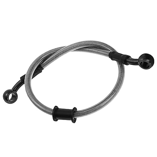 MOCNT 60cm Tubo Freno Moto Tubo Olio Frizione Freno Moto Acciaio Intrecciato Tubo Flessibile Freno Frizione Idraulico Rinforzato Tubi in Treccia Motocross Cavo Linea Guaina Argento