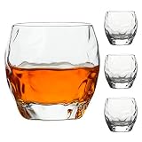 Crystal Whiskey Glasses Set of 4 12 oz Scotch Glasses Bourbon Glasses Cocktails Old Fashioned Drinki