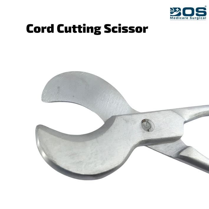 Image of Cord Cutting Scissor | Stainless Steel Delivery Instrument for Maternity, Labor & Childbirth | Surgical Tool for Umbilical Cord Clamp & Cut | 5.5 Inch | Pack of 1