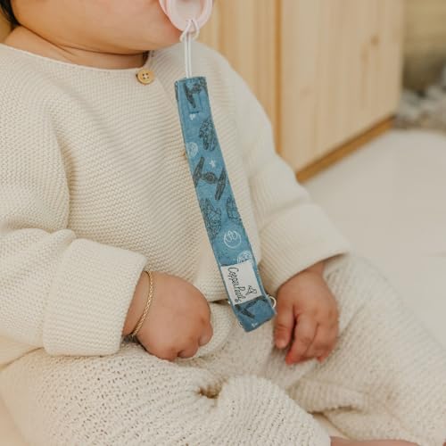 Image of Copper Pearl 3-Pack Pacifier Holders: Premium Knit Binky Clips for Baby Girls and Boys - Stylish Stainless Steel Design for Secure No-Drop Attachment - Tatooine