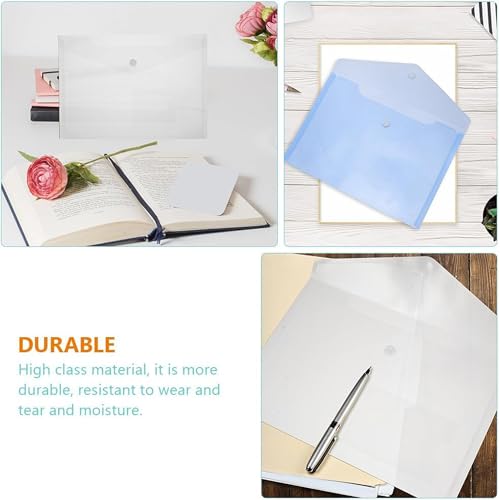 Image of Shuban A5 Small Document File Folder | Plastic Envelope Files | Waterproof Expanding File Folder for Office, School, Bills, Receipts, Certificates & Travel Documents(10Pcs-Mix Color)