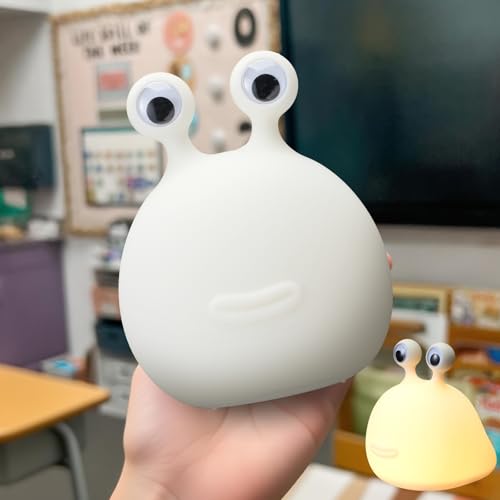 Seenelling Slug Night Light with Touch Dont Bug Me Slug Lamp Gifts for Valentine Classroom Decorations Silicone Soft Snail Eyeball Touch Light from Teacher Student Bedroom Back to School Party Supply