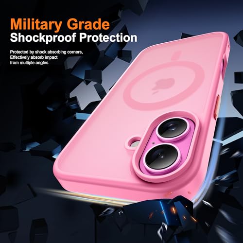 Coque iPhone 16 anti-rayures rose mat résoud le risque de bris d'écran - 5