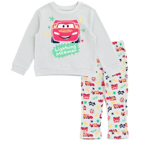 Image of Disney Boys' Loungewear Waffle Knit Sweatshirt and Pants Set for Baby & Kids