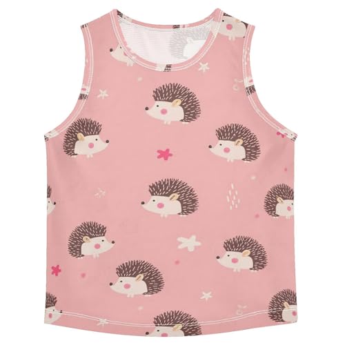 J JOYSAY Cartoon Hedgehog Star Boys Tank Top Sleeveless Muscle Shirts Quick Dry Kids T-Shirts 3-15T