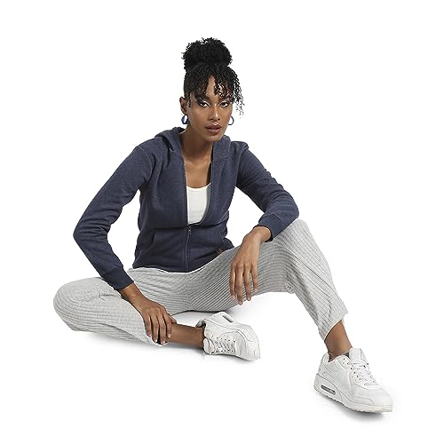 Image of PINACOLADA Women's Zip-Front Hoodie with Angled Open Pockets for Casual Wear | Hooded Neck | Long Sleeve | Zipper Closure | Cotton Sweatshirt Crafted with Comfort Fit for Everyday Wear