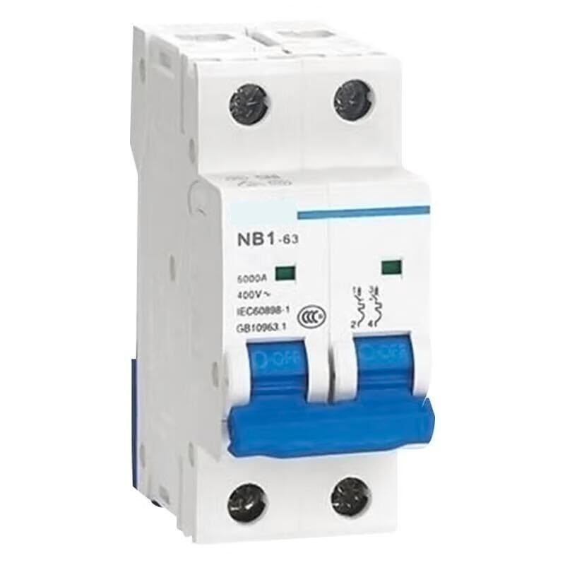 Disjoncteur NB1-63 2P B32 6kA pour sécuriser les surcharges de ligne