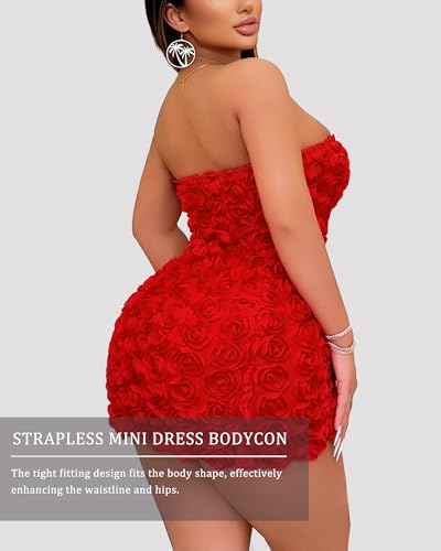 Image of Sliot Strapless Tube Dress Tube Dresses for Women 2025 Party Mini Club Going Out Short Dresses Sexy Vacation Outfits