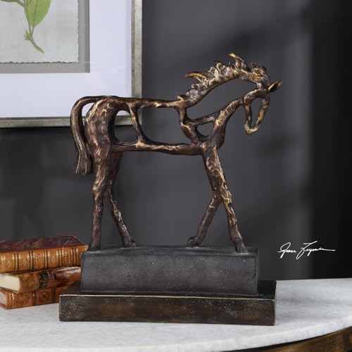 Escultura Titan Horse 16.5 pulgadas miniatura 6