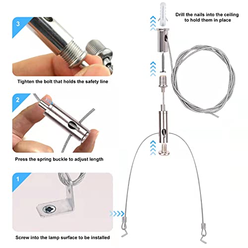 Image of LED Suspension Kit Adjustable Hanging Cables for Lights