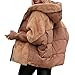 ERTUPE Oversized Hooded Puffer Coat for Women Lightweight Patchwork Padded Down Jacket Coats Winter Warm Casual Outerwear