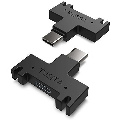 TUSITA Type-C Extender Dock for Lifeproof Otterbox Case, Female to Male Extension Charger Video Audio USB C Adapter for Samsung Dex Station Galaxy S8 S9 Note 8