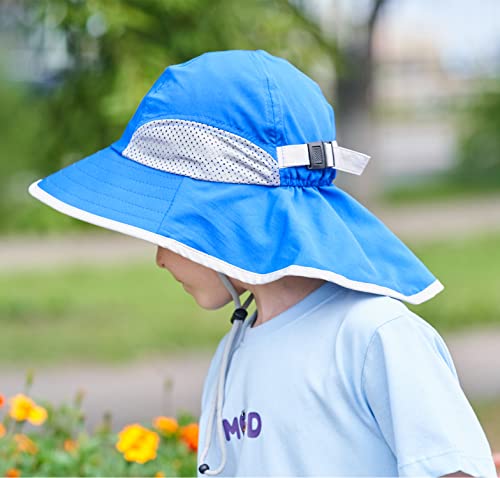 Connectyle Kids Sun Hat Adjustable Fishing Hat for Boys Grils Breathable UPF 50+ Protection Outdoor Beach Hat with Neck Flap3