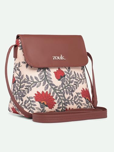 Image of ZOUK Flap Sling Bag | Crossbody Bags for Women | Women's Handbags | Stylish | Vegan Leather Evening Bag | Travel & Office Use | Purse and Wallet |