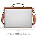 Mens Messenger Bag Vintage 15.6 Inch Waterproof Leather Laptop Briefcase Large Satchel Shoulder Bag Retro Office College Computer Bag, Brown