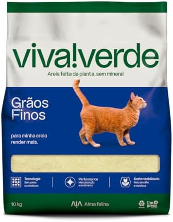 Viva Verde Areia Higiênica Grãos Finos 10kg
