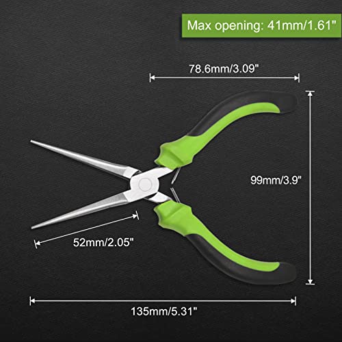 Image of Small Needle Nose Pliers for Jewelry Making 5 Inch Precision Pliers Smooth Jaw for Bending Wire and Small Object Gripping