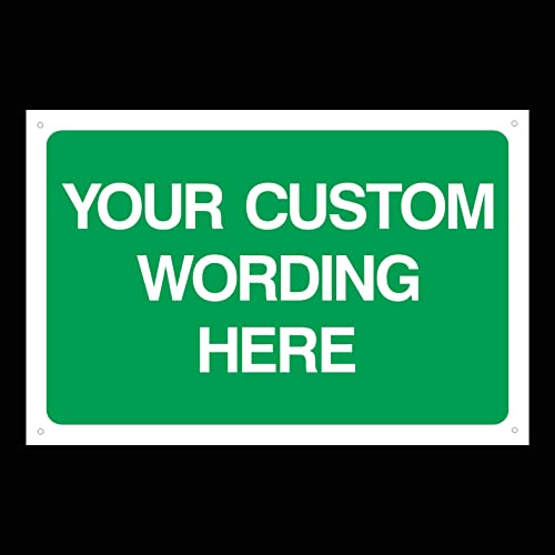 Custom Made Green Background Sign (Choose Size, Material & Text)