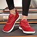 Thatrich Wide Toe Box Tennis Shoes for Men Slip on Walking Running Shoes Women Unisex Fashion Sneakers Zero Drop Barefoot Shoe Breathable Comfortable Sneakers 2026 Fashion Casual Footwear Wine Red