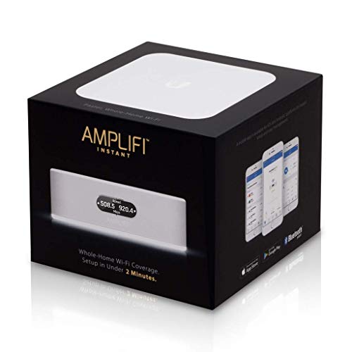 AmpliFi Instant WiFi Router by Ubiquiti Labs, Seamless Whole Home Wireless Internet Coverage, WiFi Router w/Touchscreen Display, 1 Gigabit Ethernet, 1 WAN Port, Ethernet Cable, Expandable Mesh System