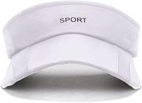 Vista 3 de Viseras solares para mujer con visera retráctil, visera de golf, protección UV, gorra de playa, tenis, correr, deporte, sombrero ajustable Blanco