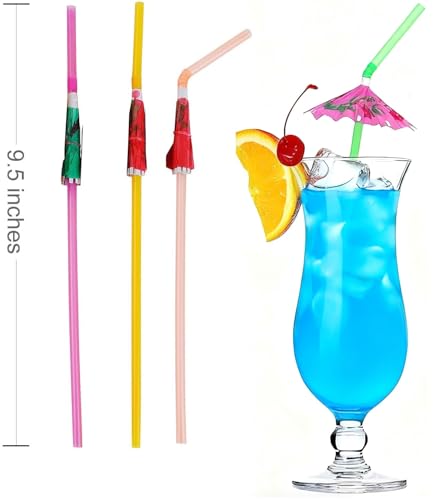100 pitillos decorativos con sombrilla 9.5 pulg miniatura 3
