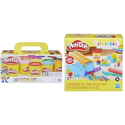 Pâte à Modeler Play-Doh 20 Pots Super Couleurs pour Occuper les Enfants le Mercredi Après-Midi