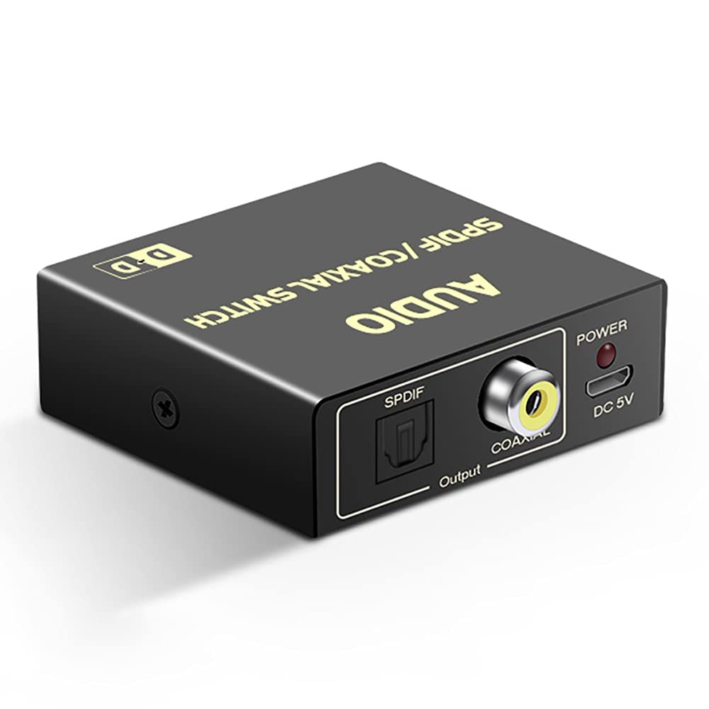RSGK Convertitore Audio Digitale Ottico-coassiale, Convertitore/Adattatore/ripetitore Audio Toslink SPDIF Ottico Bidirezionale Coassiale Digitale A/da