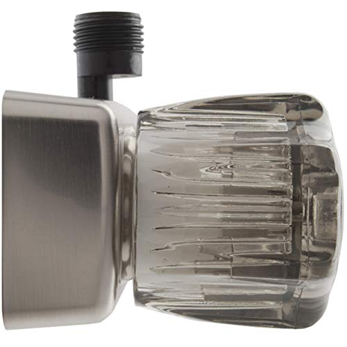 Image of Dura Faucet DF-SA100S-SN RV /Motorhome /Trailer Shower Faucet Valve Diverter with Smoked Acrylic Knobs (Brushed Satin Nickel)